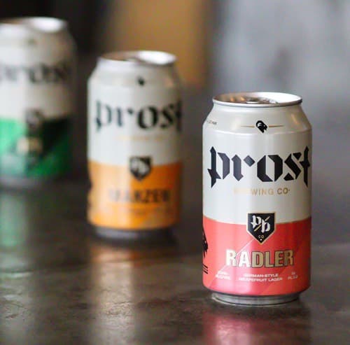 Prost Brewing product still